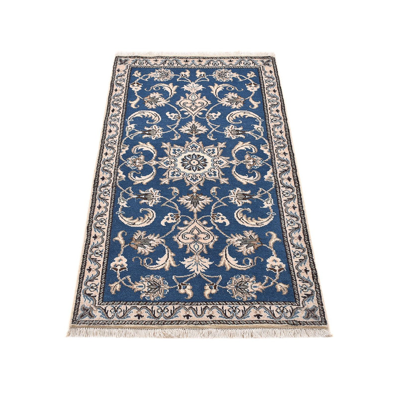 Alfombra persa - Nain - 136 x 70 cm - azul