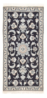 Alfombra persa - Nain - 145 x 68 cm - azul oscuro