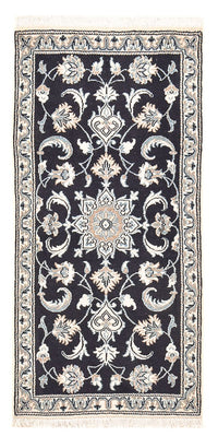Alfombra persa - Nain - 145 x 68 cm - azul oscuro