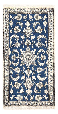 Alfombra persa - Nain - 135 x 69 cm - azul