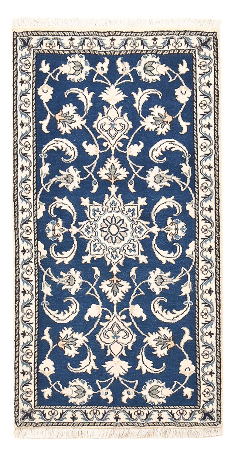 Alfombra persa - Nain - 135 x 69 cm - azul