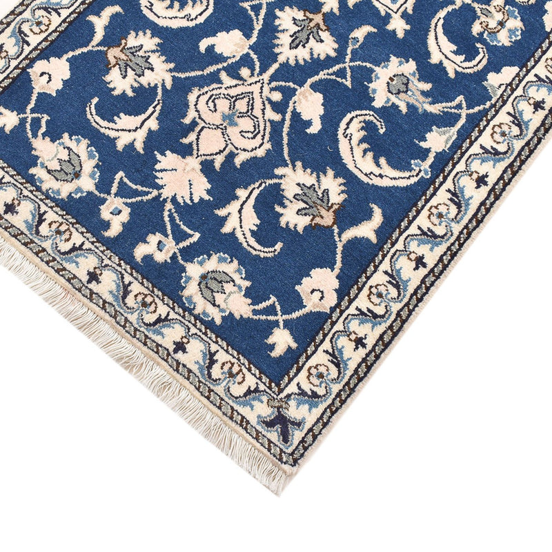 Alfombra persa - Nain - 135 x 69 cm - azul