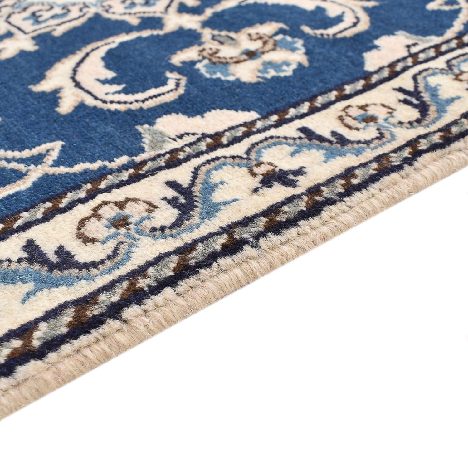 Alfombra persa - Nain - 135 x 69 cm - azul
