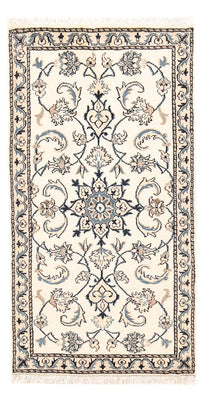 Alfombra persa - Nain - 139 x 68 cm - gris claro