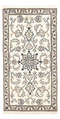 Alfombra persa - Nain - 139 x 68 cm - gris claro