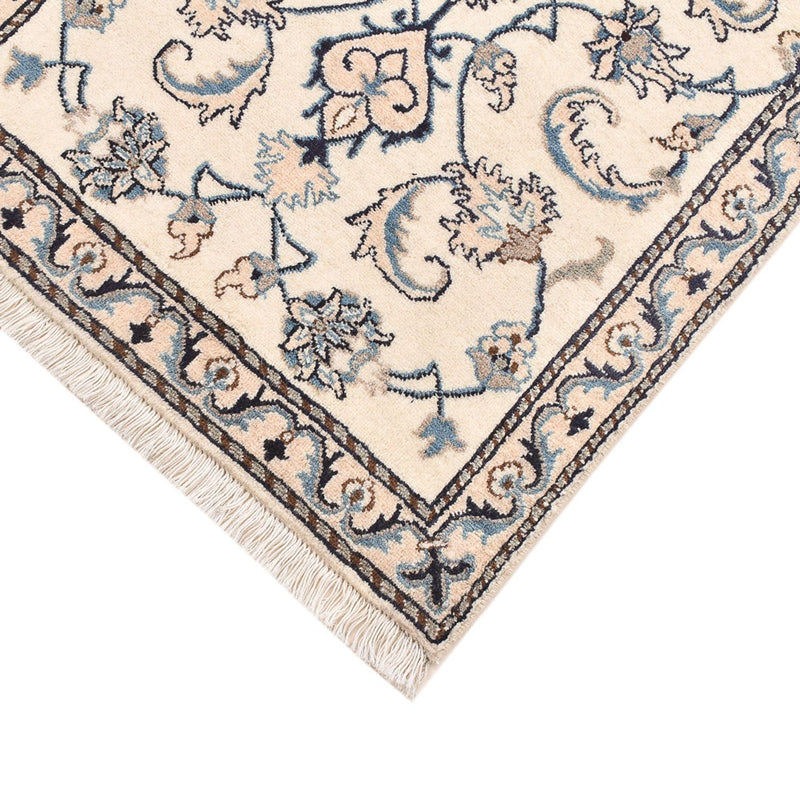 Alfombra persa - Nain - 139 x 68 cm - gris claro