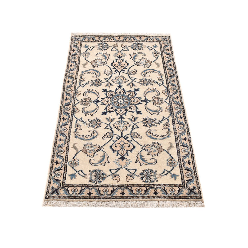 Alfombra persa - Nain - 139 x 68 cm - gris claro