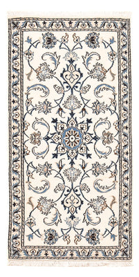 Alfombra persa - Nain - 141 x 69 cm - gris claro