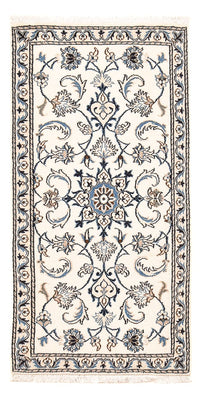 Alfombra persa - Nain - 141 x 69 cm - gris claro