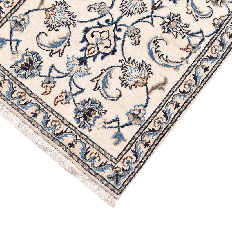 Alfombra persa - Nain - 141 x 69 cm - gris claro