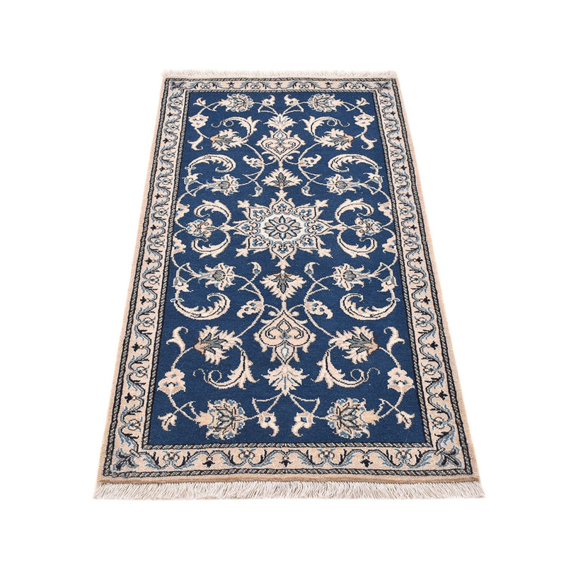 Alfombra persa - Nain - 140 x 68 cm - azul