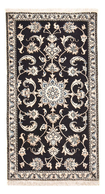 Alfombra persa - Nain - 136 x 70 cm - azul oscuro