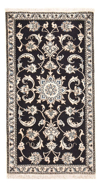 Alfombra persa - Nain - 136 x 70 cm - azul oscuro