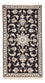 Alfombra persa - Nain - 136 x 70 cm - azul oscuro