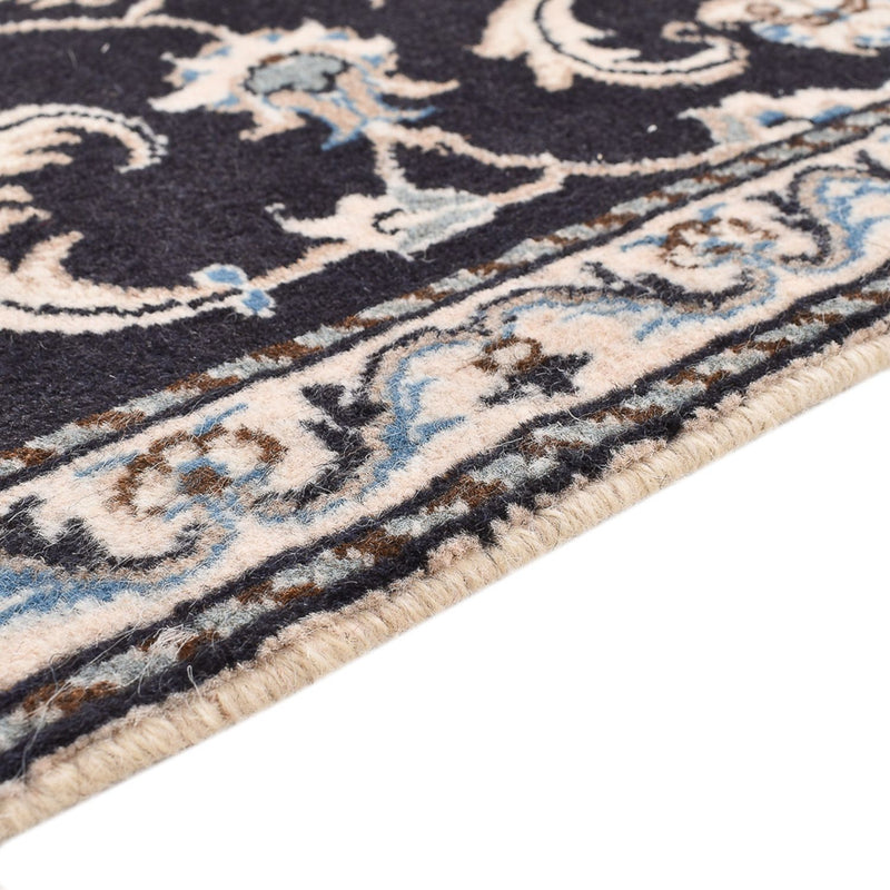 Alfombra persa - Nain - 136 x 70 cm - azul oscuro