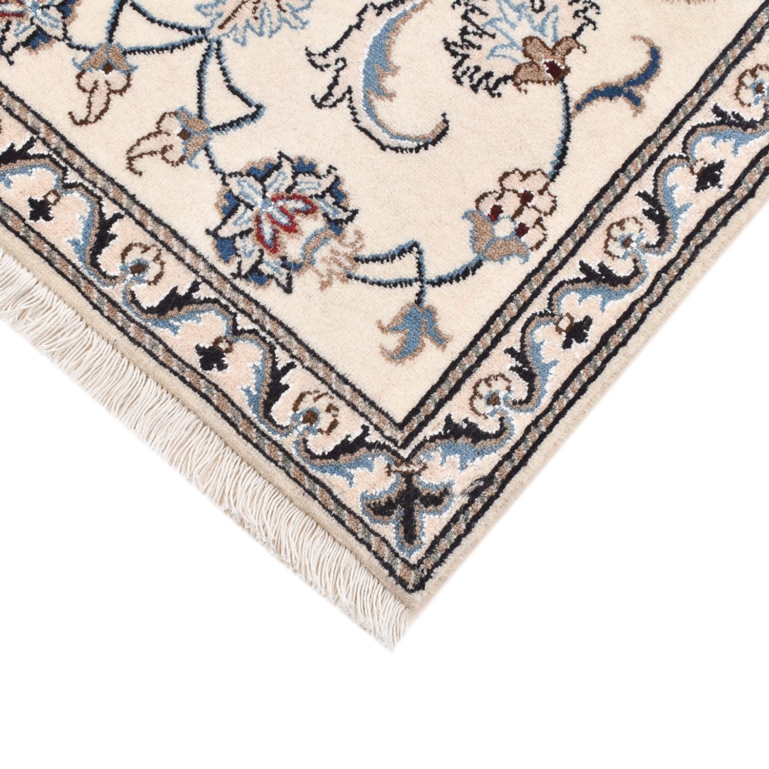 Alfombra persa - Nain - 143 x 70 cm - azul claro