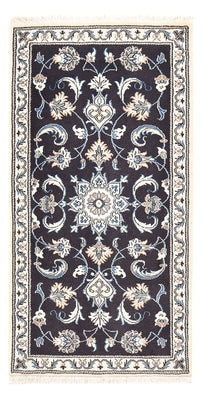 Alfombra persa - Nain - 140 x 70 cm - azul oscuro