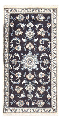 Alfombra persa - Nain - 140 x 70 cm - azul oscuro