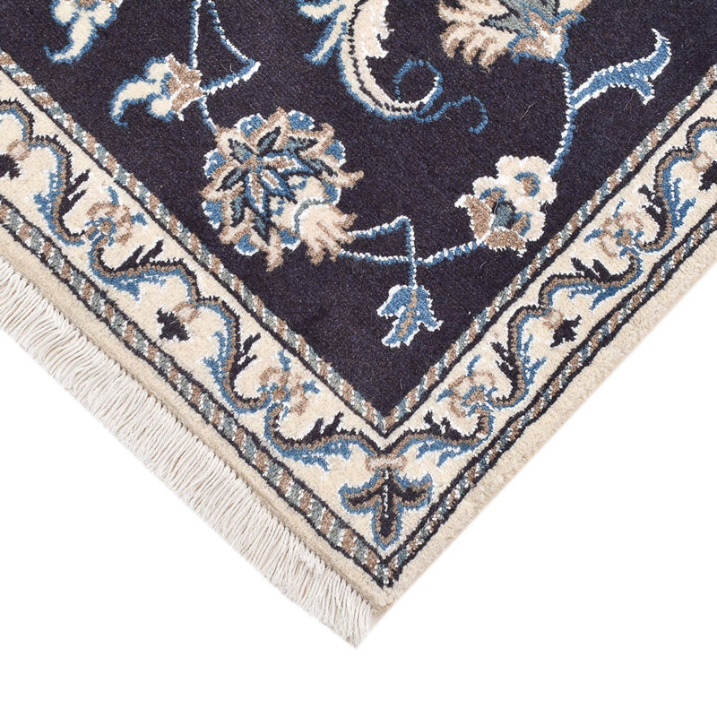 Alfombra persa - Nain - 140 x 70 cm - azul oscuro