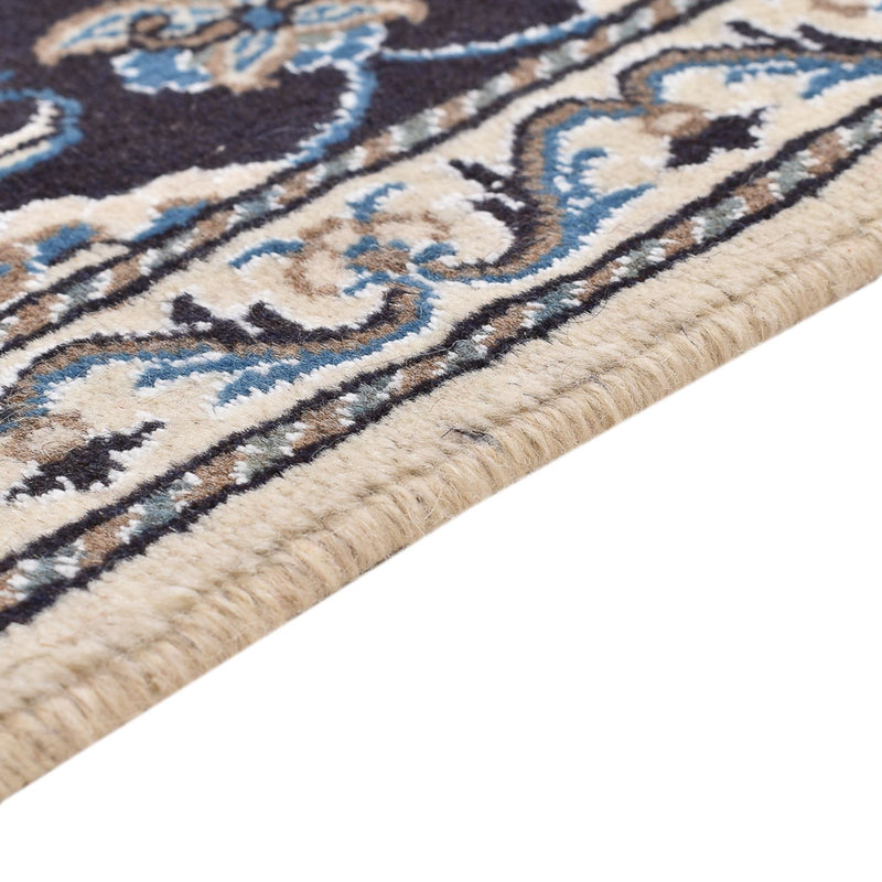 Alfombra persa - Nain - 140 x 70 cm - azul oscuro