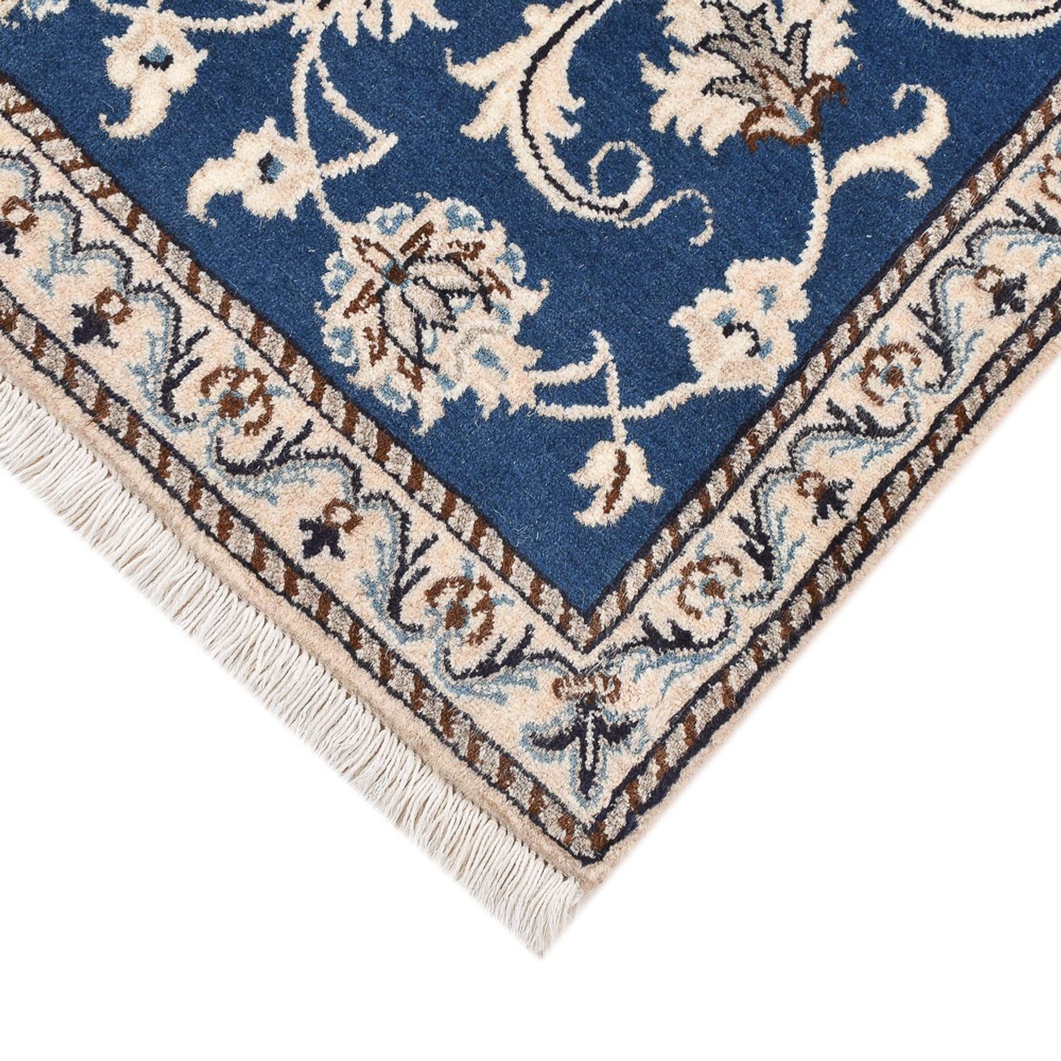 Alfombra persa - Nain - 140 x 69 cm - azul