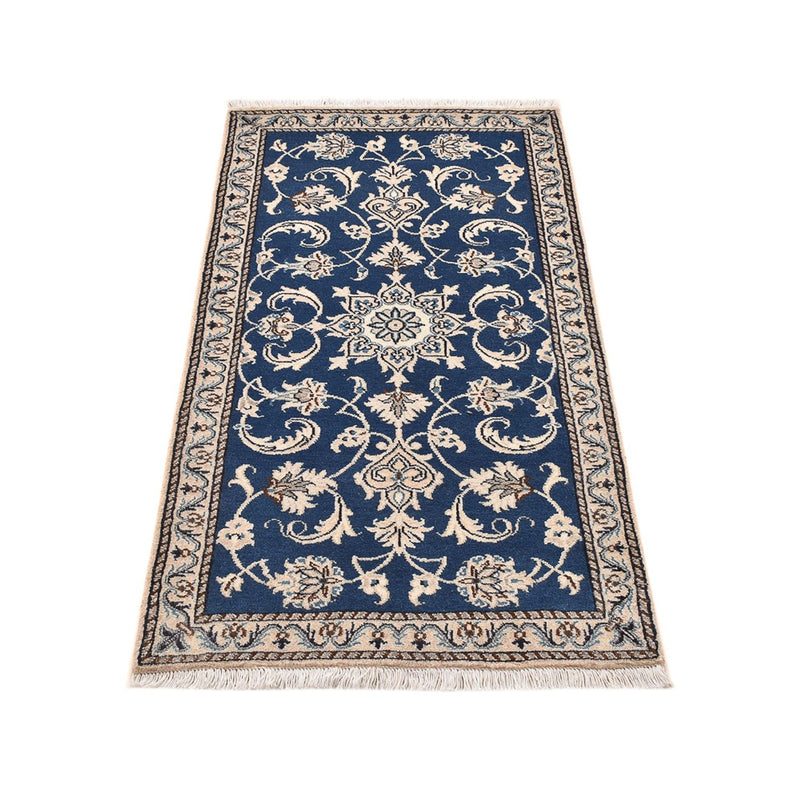 Alfombra persa - Nain - 140 x 69 cm - azul