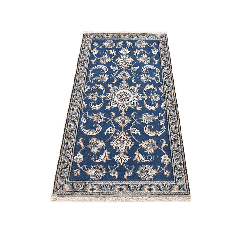 Alfombra persa - Nain - 140 x 68 cm - azul