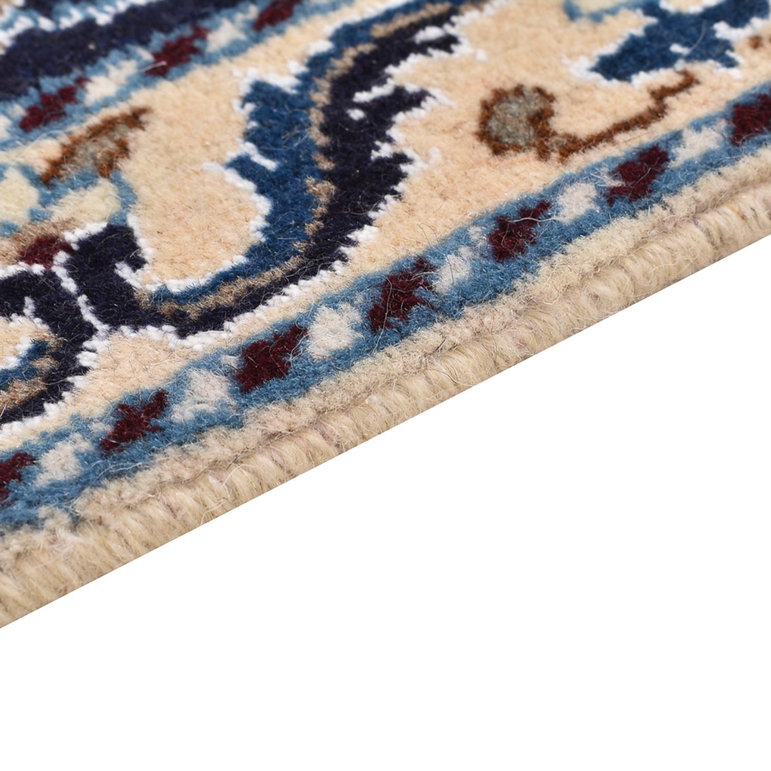 Alfombra persa - Nain - 90 x 60 cm - azul oscuro