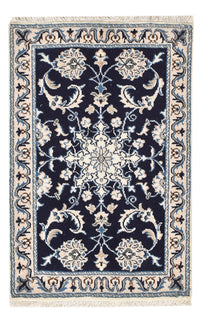 Alfombra persa - Nain - 90 x 60 cm - azul oscuro