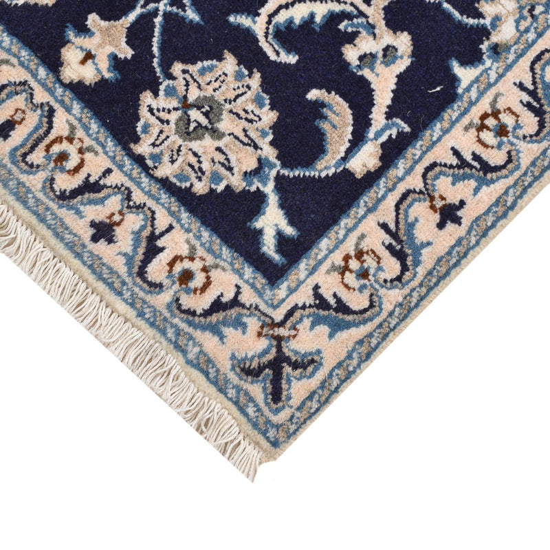 Alfombra persa - Nain - 90 x 60 cm - azul oscuro