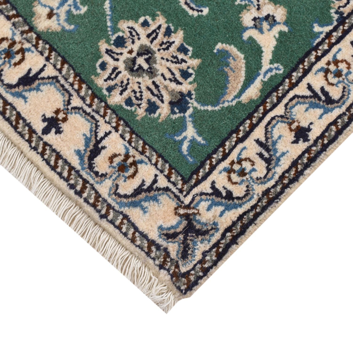 Alfombra persa - Nain - 87 x 60 cm - verde