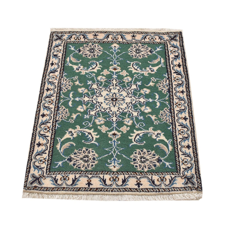 Alfombra persa - Nain - 87 x 60 cm - verde