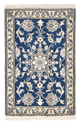 Alfombra persa - Nain - 88 x 60 cm - azul