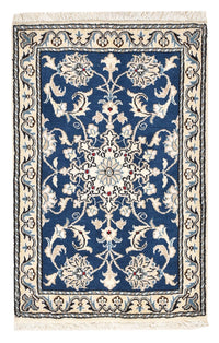 Alfombra persa - Nain - 88 x 60 cm - azul