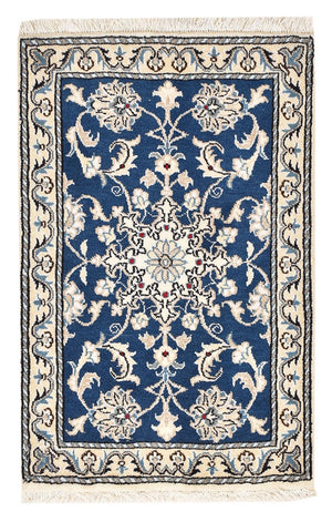 Alfombra persa - Nain - 88 x 60 cm - azul
