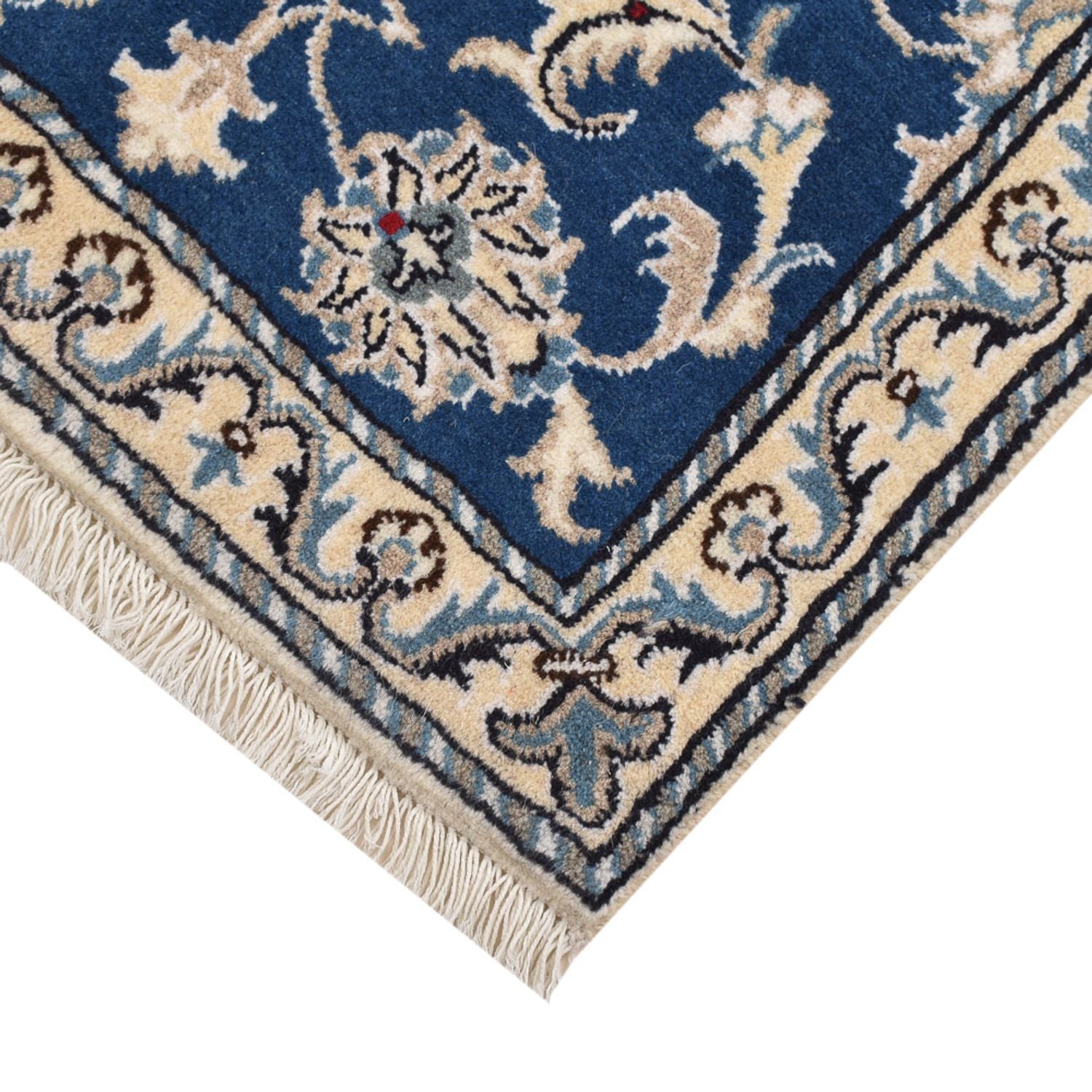 Alfombra persa - Nain - 88 x 60 cm - azul