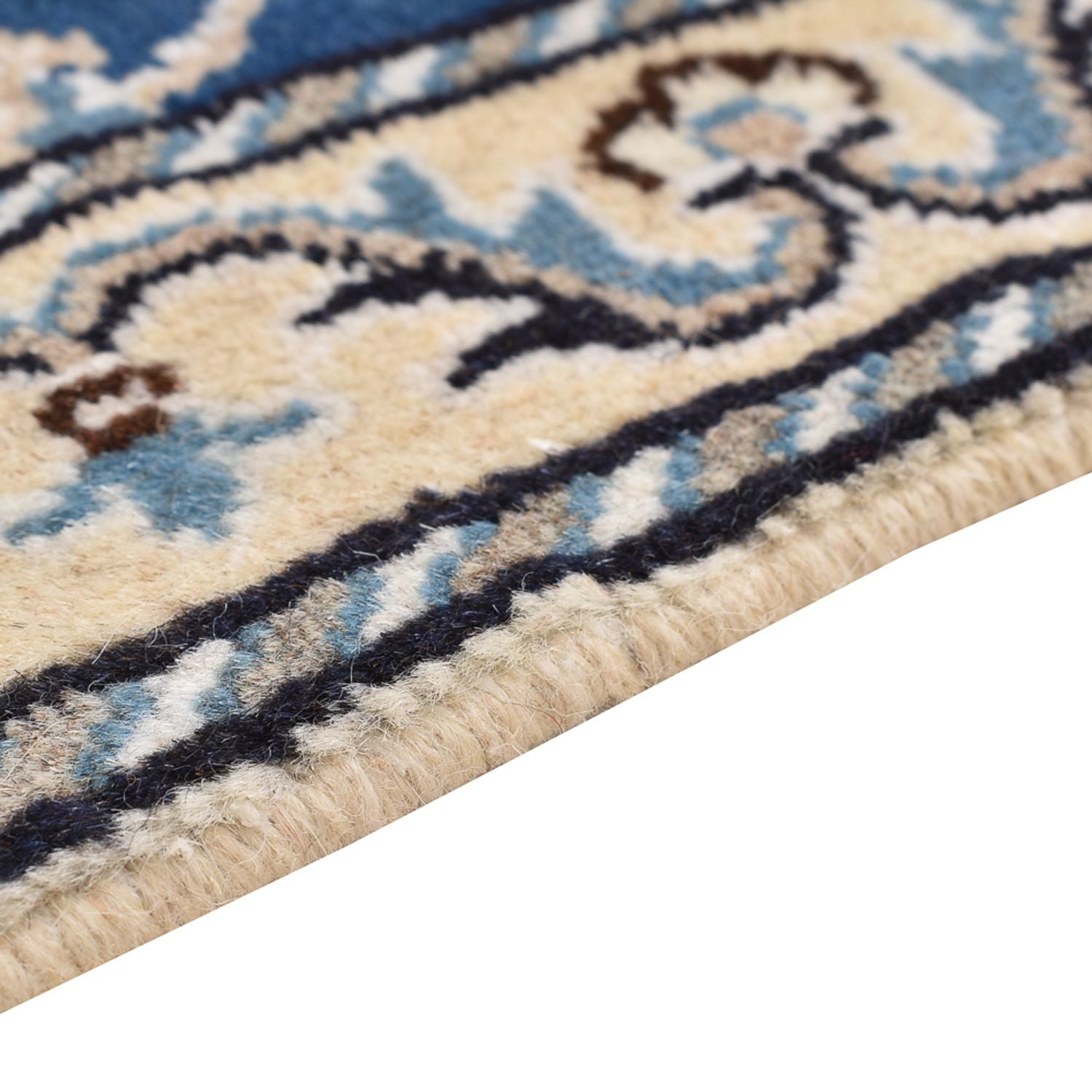 Alfombra persa - Nain - 88 x 60 cm - azul