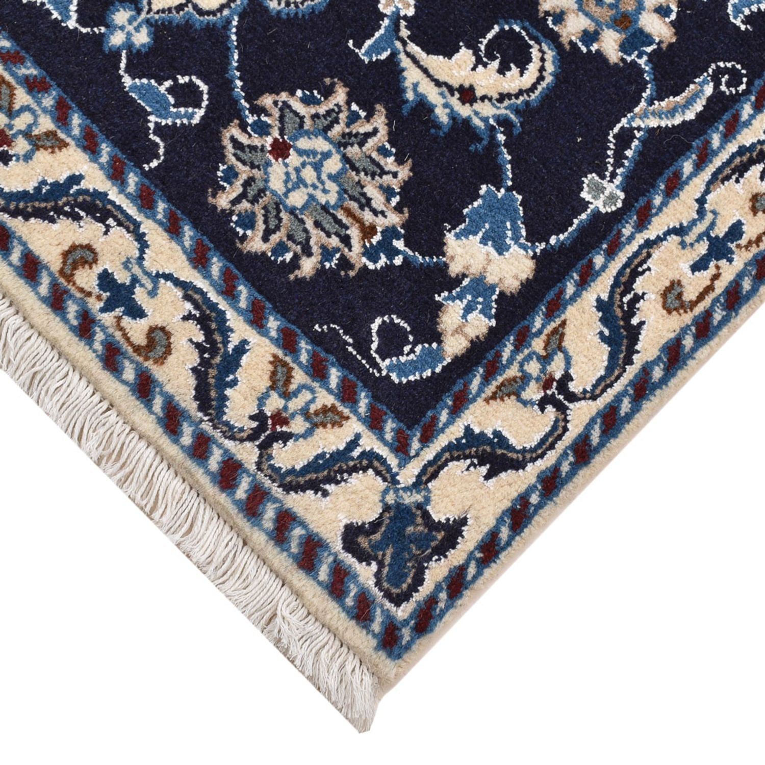 Alfombra persa - Nain - 90 x 62 cm - azul oscuro