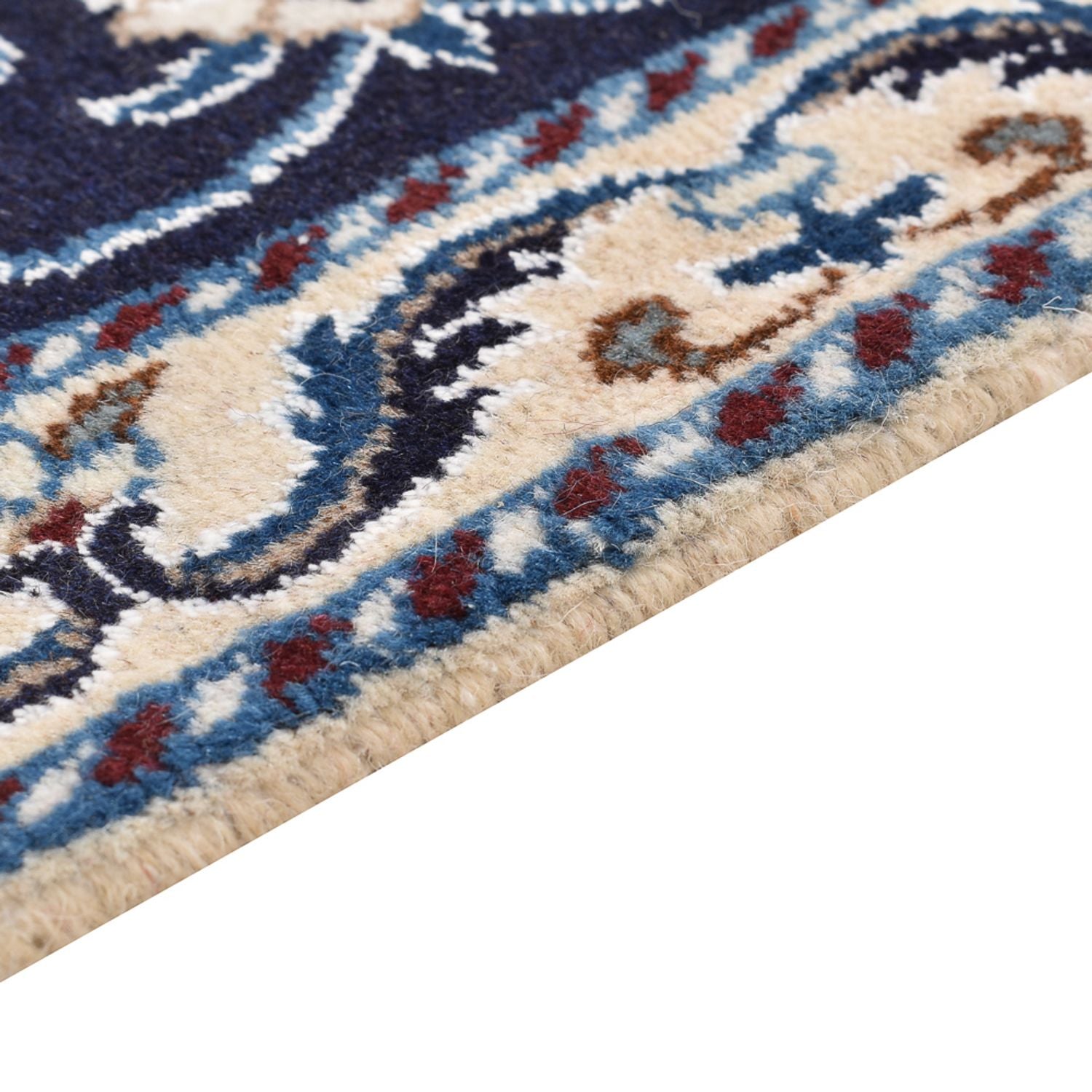 Alfombra persa - Nain - 90 x 62 cm - azul oscuro