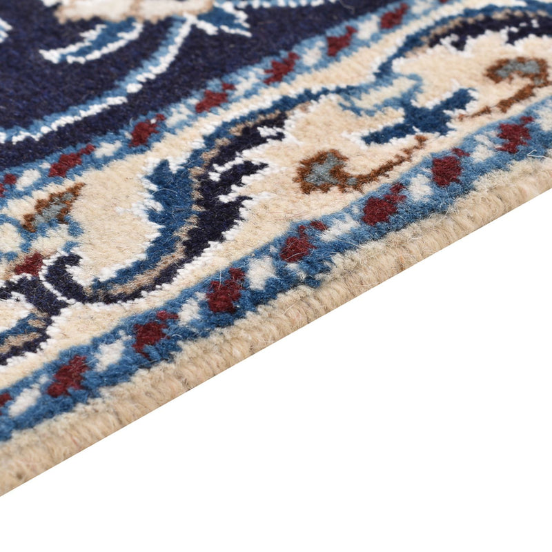 Alfombra persa - Nain - 90 x 62 cm - azul oscuro