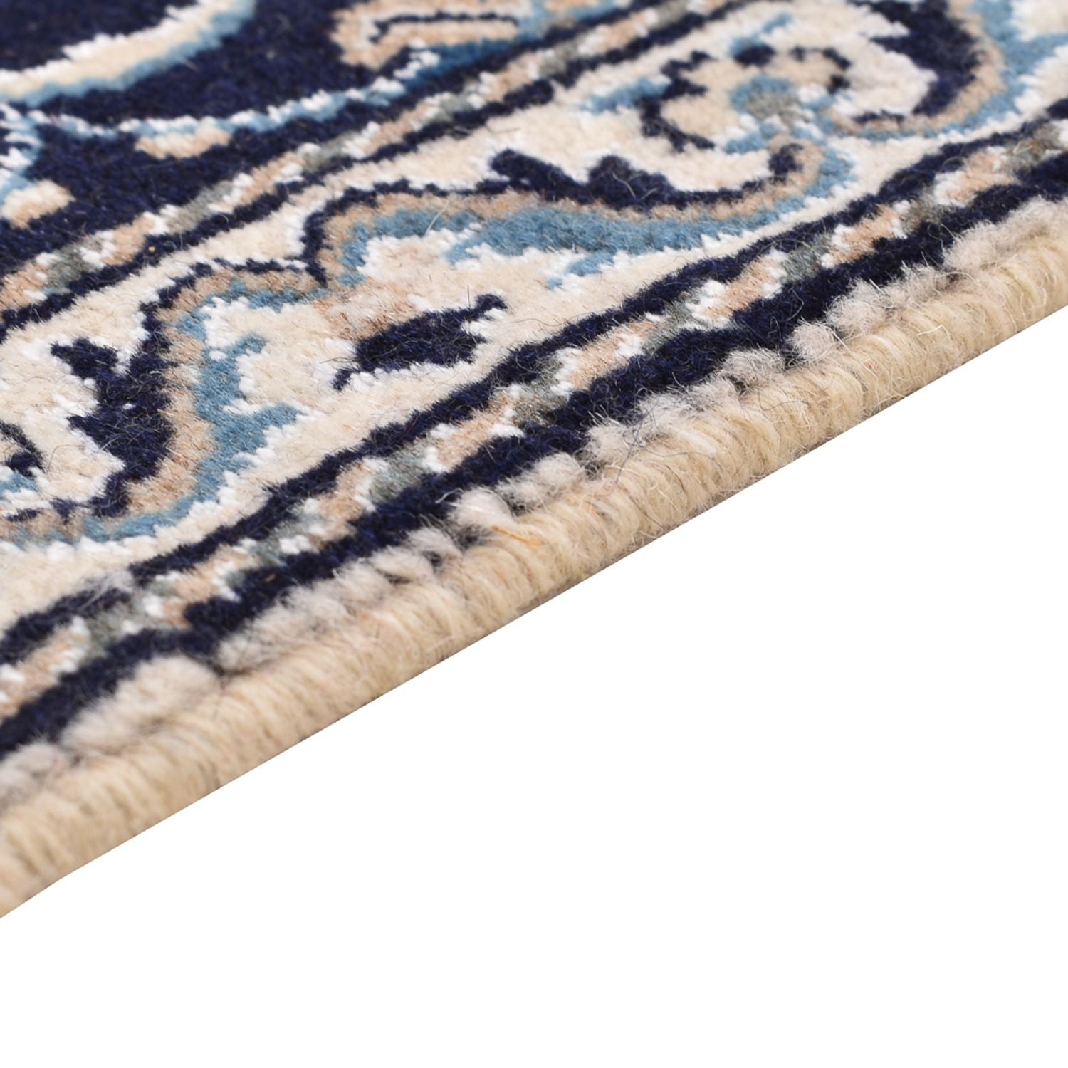 Alfombra persa - Nain - 90 x 57 cm - azul oscuro