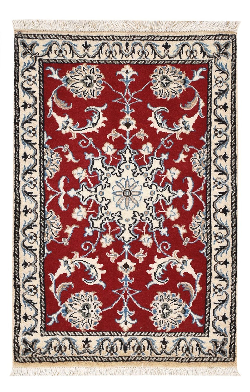 Alfombra persa - Nain - 89 x 58 cm - rojo
