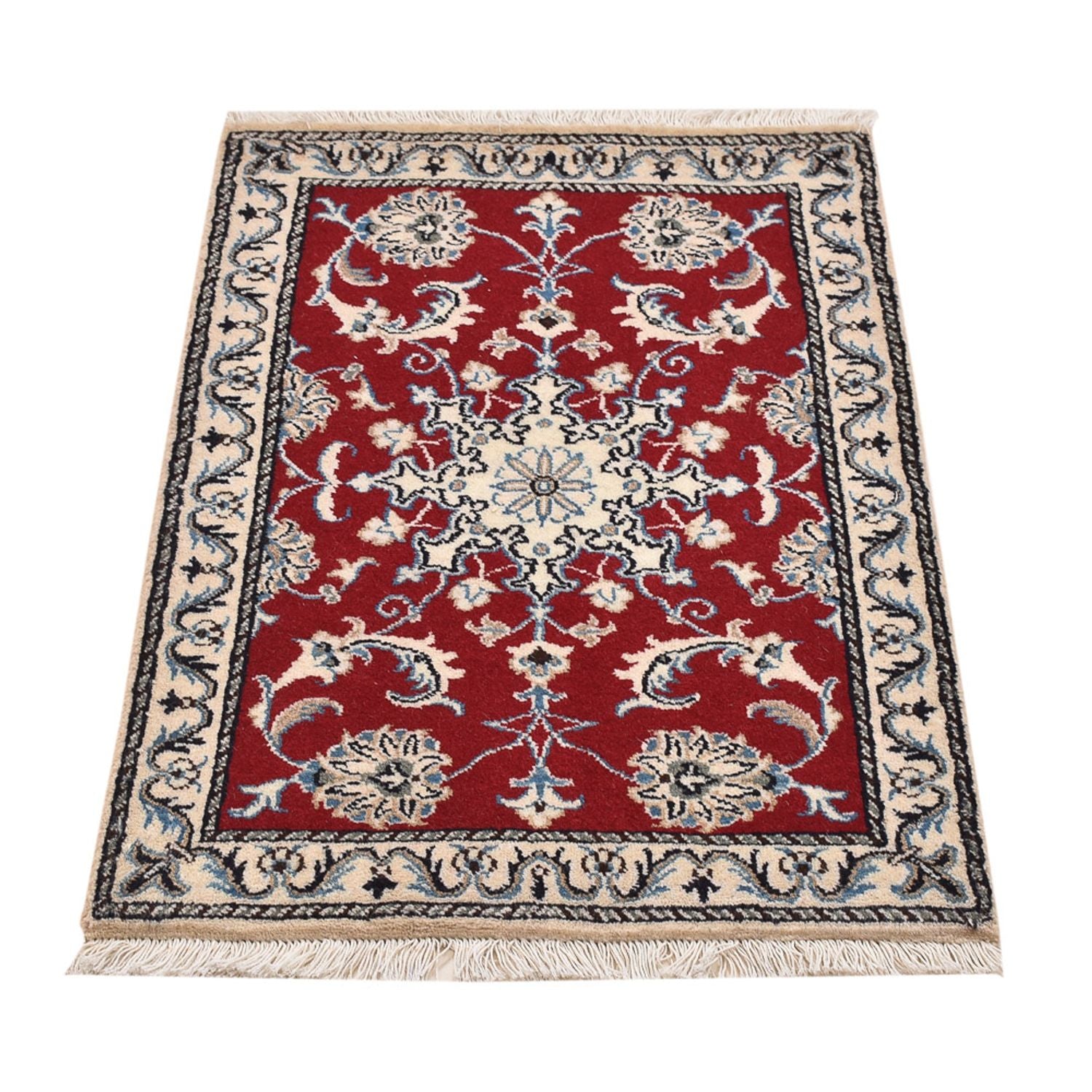 Alfombra persa - Nain - 89 x 58 cm - rojo