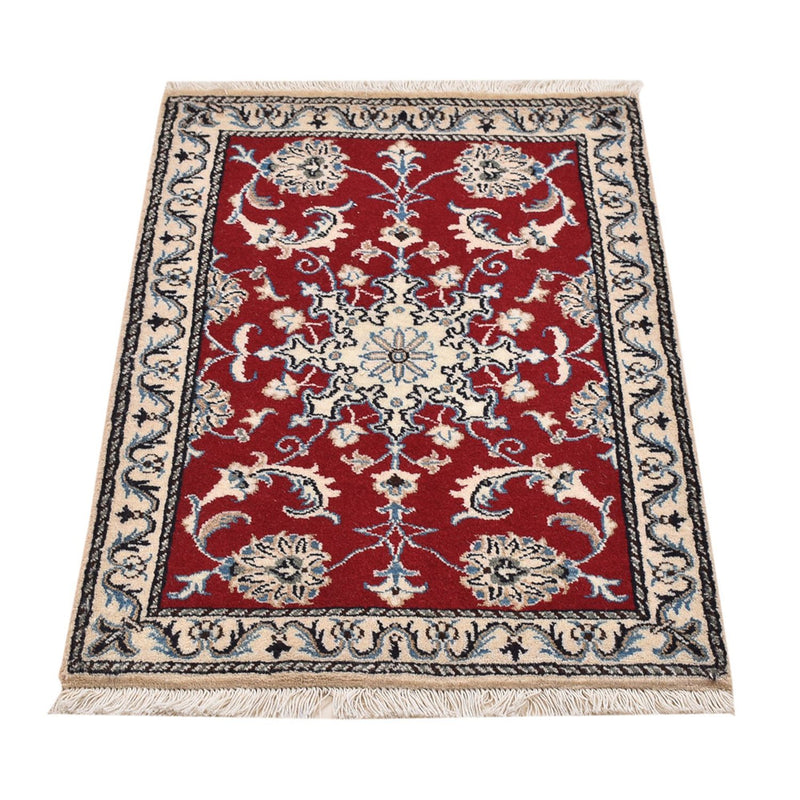 Alfombra persa - Nain - 89 x 58 cm - rojo