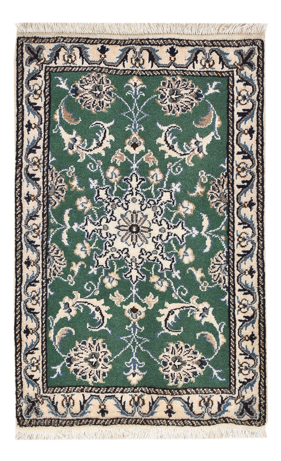 Alfombra persa - Nain - 90 x 57 cm - verde