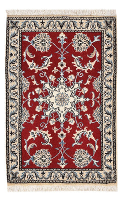 Alfombra persa - Nain - 85 x 55 cm - rojo