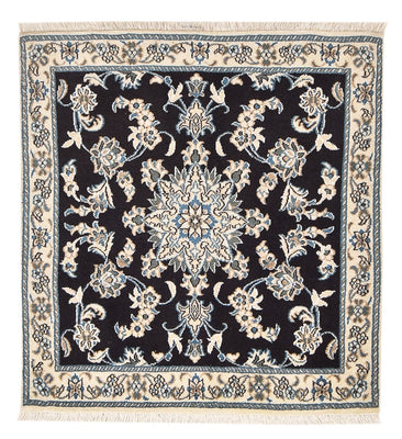 Alfombra de pasillo Alfombra persa - Nain - 100 x 93 cm - azul oscuro