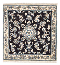 Alfombra de pasillo Alfombra persa - Nain - 100 x 93 cm - azul oscuro