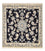 Alfombra persa - Nain cuadrado  - 103 x 96 cm - azul oscuro