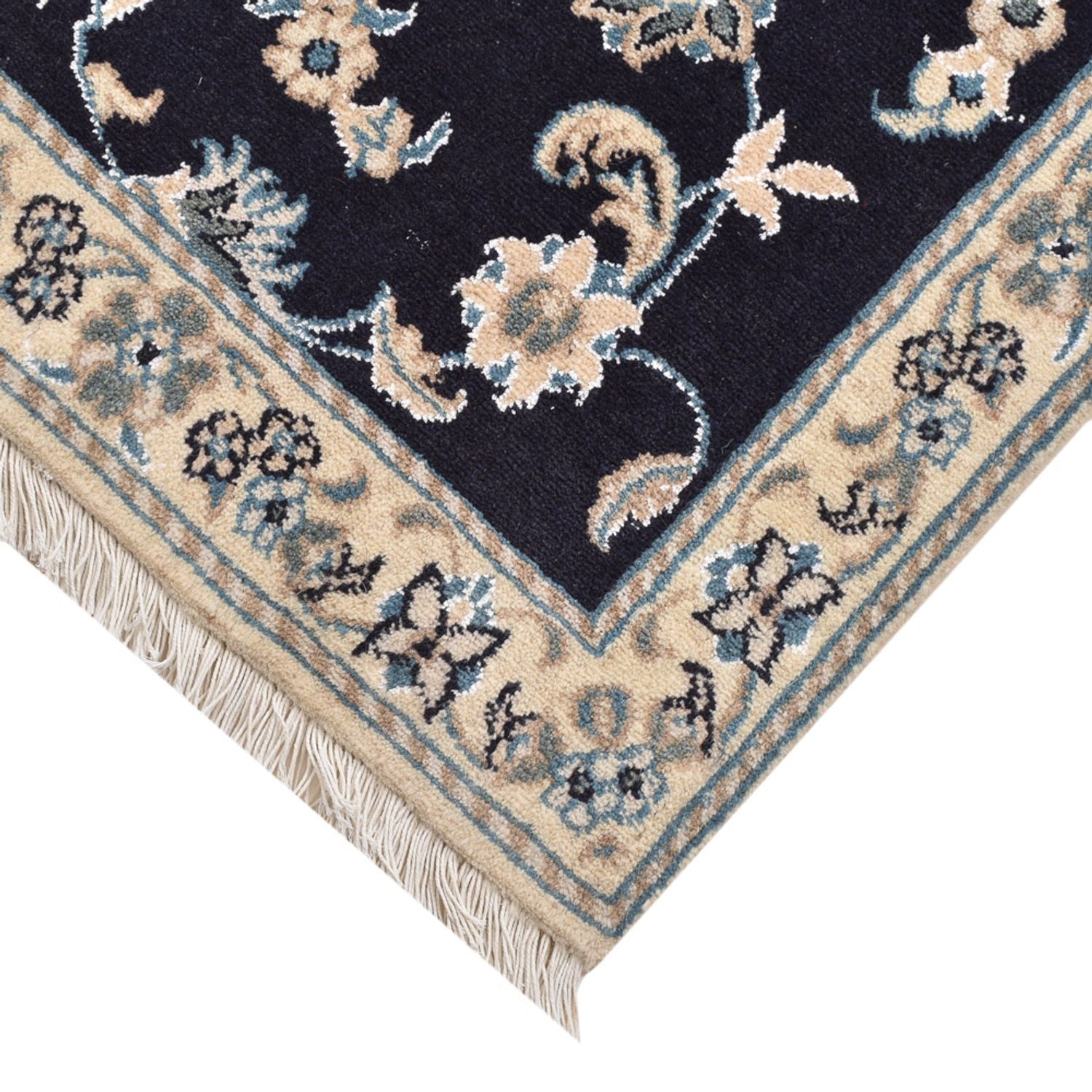 Alfombra persa - Nain cuadrado  - 103 x 96 cm - azul oscuro